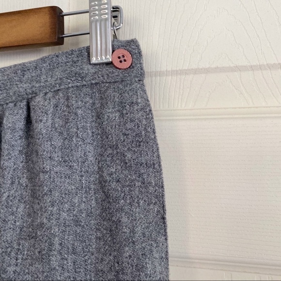 Vintage Radcliffe Gray Midi Length Wool Skirt - Picture 3 of 9
